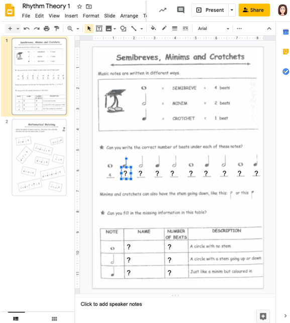 google slides example 1